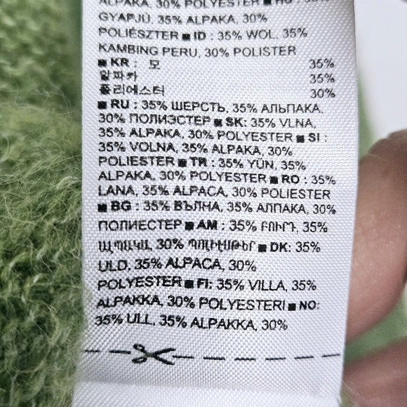 Banana Republic Laine& Alpaca Blend Pistachio Green Small Pullover Sweater. - Picture 6 of 12